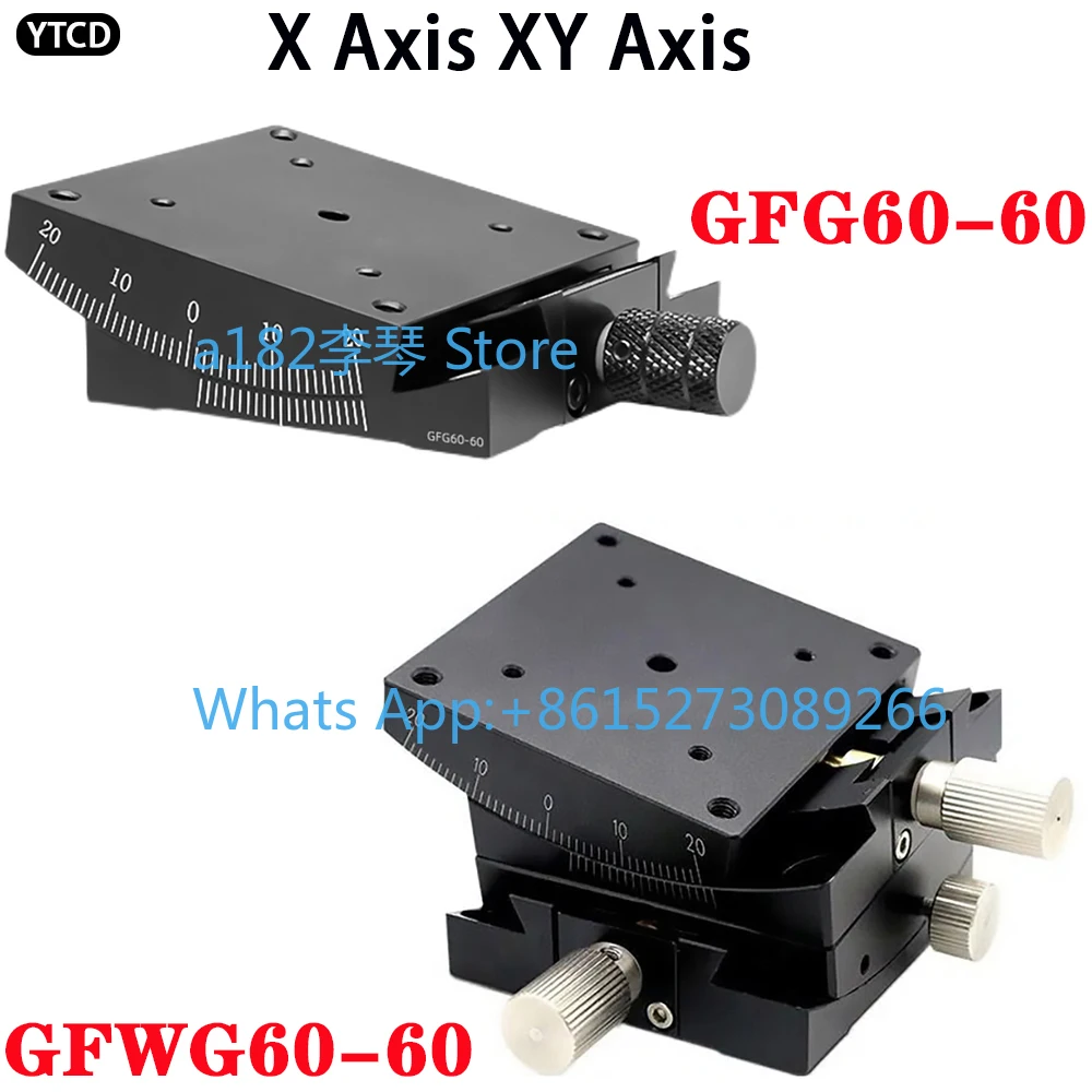 X Axis XY Axis  60 80mm GFG60 GFWG60 GFG80-100 Manual Radian Angle Table Goniometer Swing Table Measurement Displacement Radian