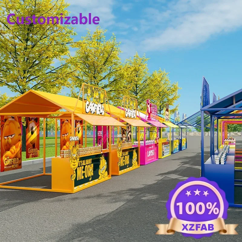 Factory Direct 2026 night market event stall stand iron display rack market mobile stall for shopping malls and MixC department