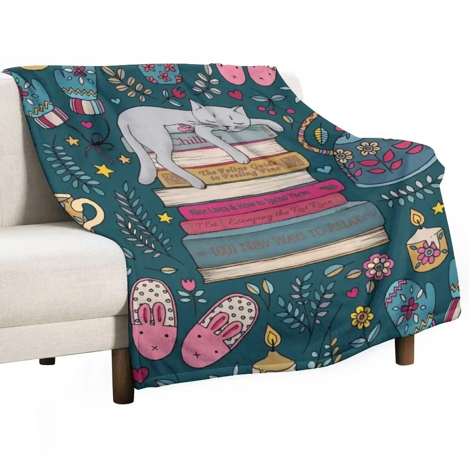 How to Hygge Like a Cat Throw Blanket Cute Plaid valentine gift ideas Blankets