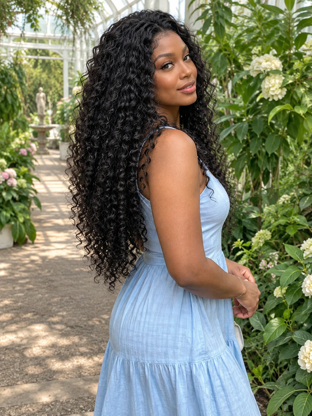 TIMOPOL 22 Inch Jerry Curly Human Hair Wig Natural Color 13x4 Lace Front Glueless Pre Plucked Curly Wig with Baby Hair for Thanksgiving Christmas Holiday Party