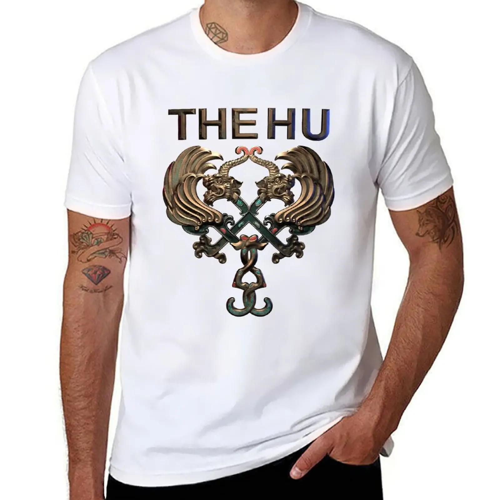 

The Hu – Color Logo T-Shirt man t shirt graphic man t shirt heavy cotton T-Shirt