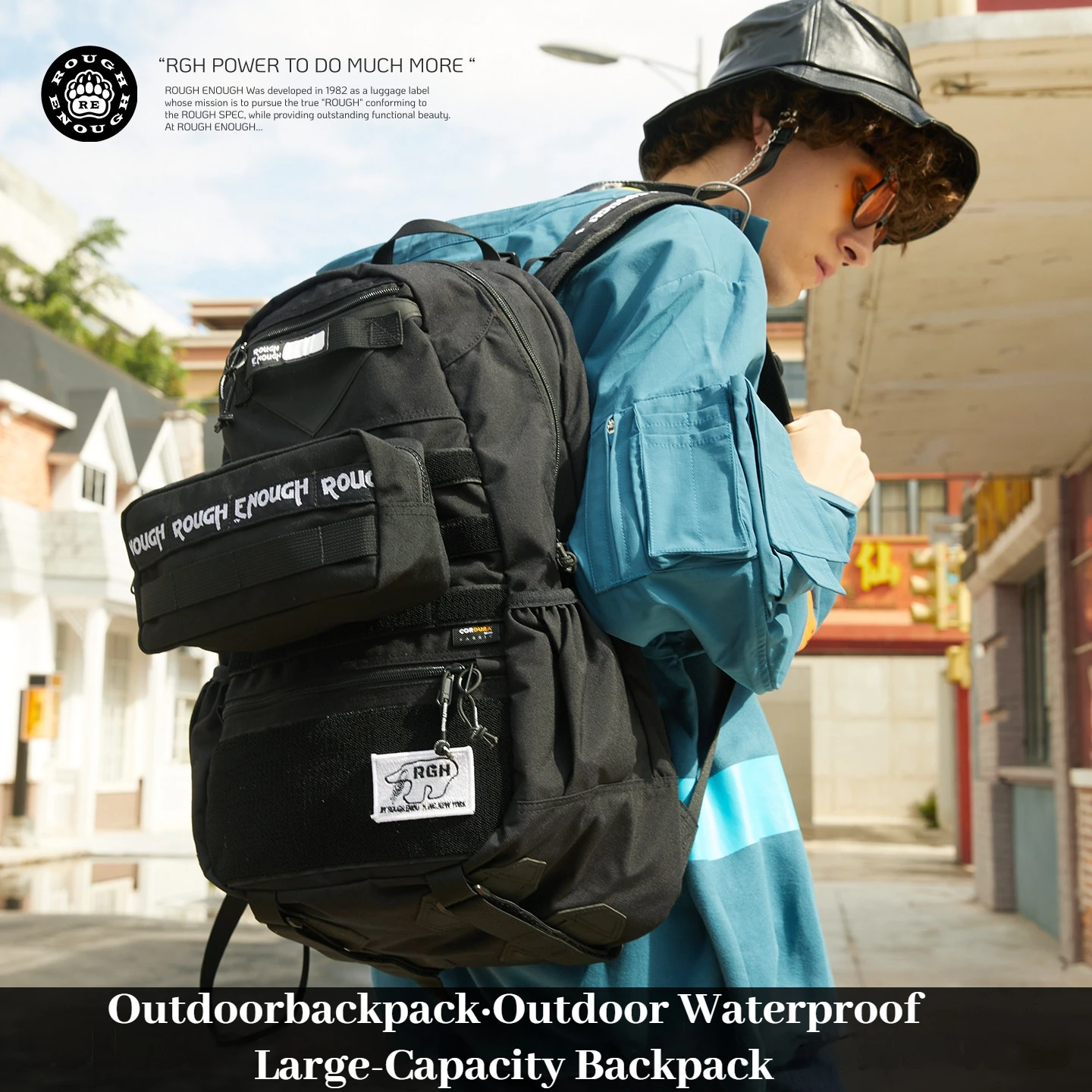 RGH Multi-functional Tactical Detachable Backpack, Waterproof Shockproof 16 Inch Laptop Bag for Men Outdoor Travel