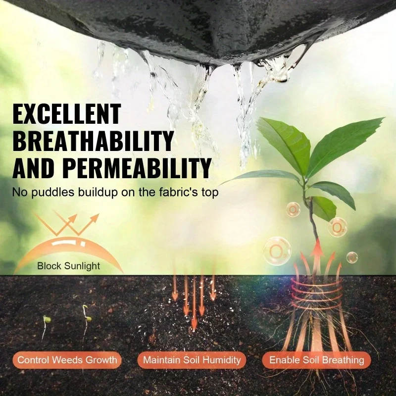 10 pieces of reusable tree weed control and moisturizing cover - non-woven biodegradable tree mat and grassland plastic film