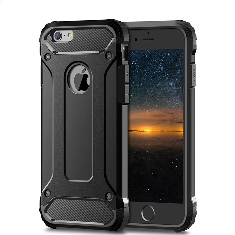 Rugged Layer Armor Case for iPhone 14 Pro 13 12 11 Pro Max 5S 5 Se 5C 6 6S 7 7G 8 Plus X XR XS Max Heavy Duty Shockproof Cover