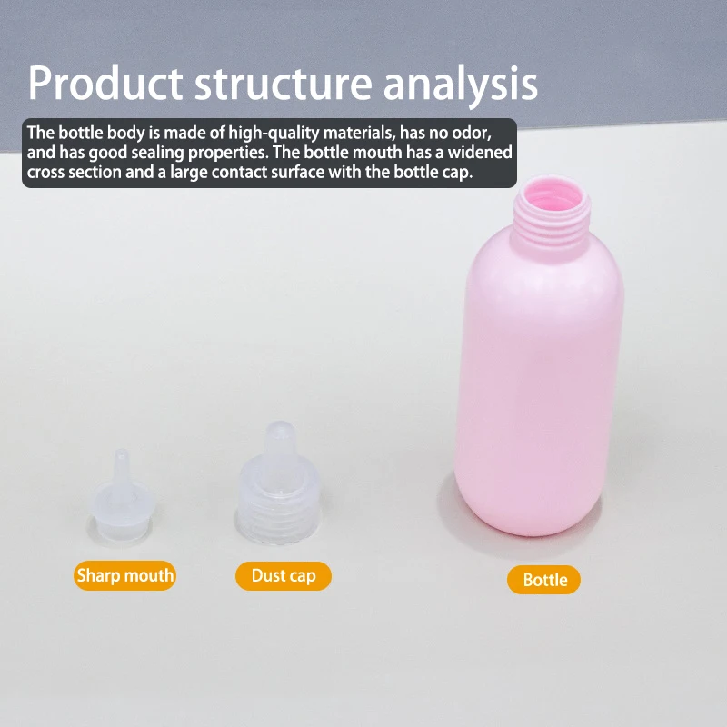 زجاجة تنظيف الرموش ، زجاجات ضغط المياه بالقطارة من البلاستيك الكوع ، غلاية التمهيدي ، زجاجات حمام الرموش