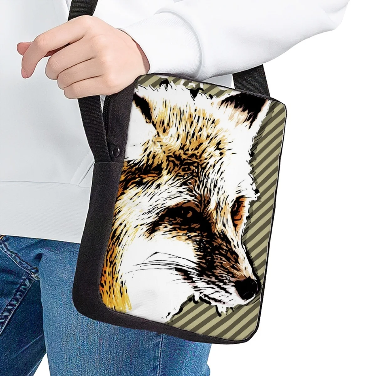 Trendy Cool Wolf 3D Print Satchel Bolsas Creatieve Nieuwe Trend Tiener School Lunch Bag 1-6 Grade Cartoon Cross body Bags Schoudertas