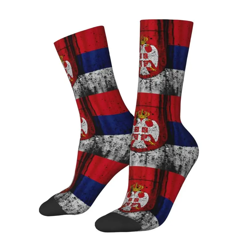 Kawaii Vintage Serbia Flag Socks Women Men Warm 3D Printed Serbian Proud Basketball Sports Socks