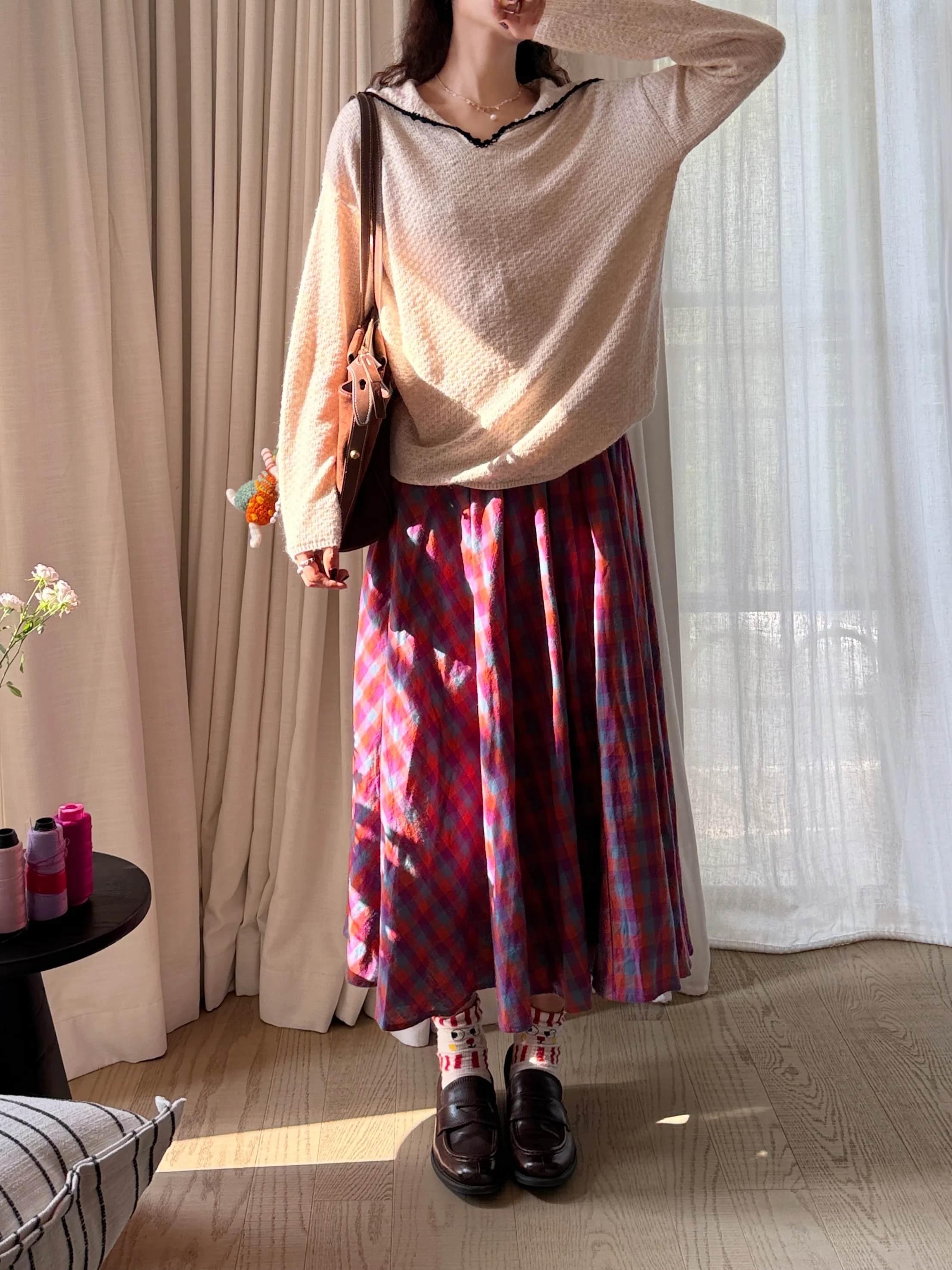 

Мягкий уютный вязаный свитер, женский шикарный базовый многослойный корейский простой вязаный топ, теплый термостойкий v-образный вырез, длинный свек, осень...