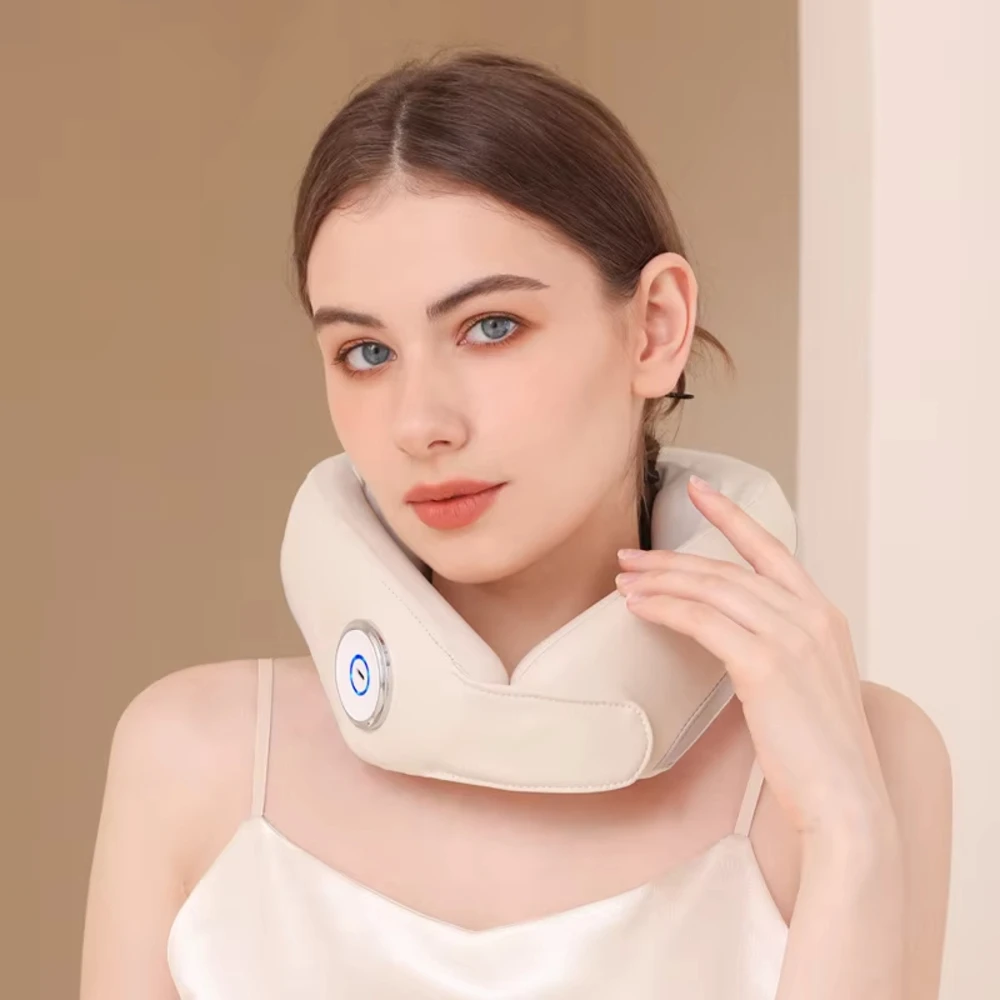 

Wireless Electric Shiatsu kneading relief Neck Shoulder Massager for Car travel Neck Back Body Heating Massager Pillow