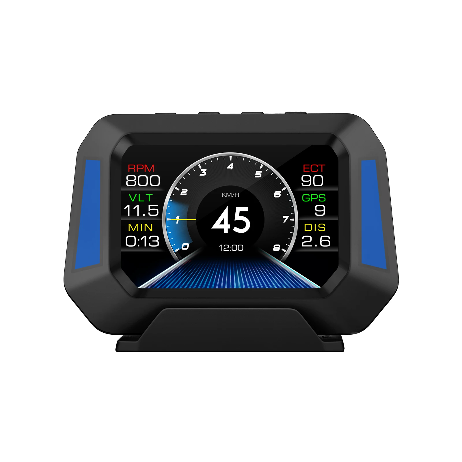 

P21 HUD Проекционный дисплей Автомобильный бортовой компьютер Цифровые часы GPS Спидометр OBD2 Диагностические инструменты Кластер приборов Автомобильный HUD