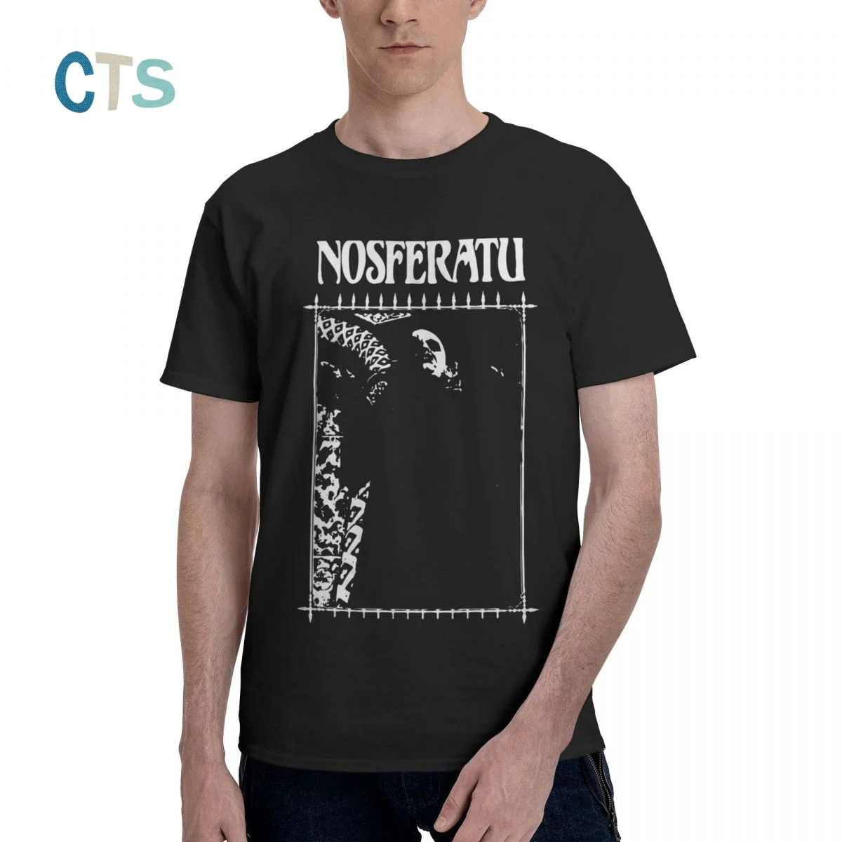 

Masquerade Clan Nosferatu Retro T-Shirts for Men Vampire Horror Gothic Vintage Cotton Tees Round Neck Short Sleeve T Shirts