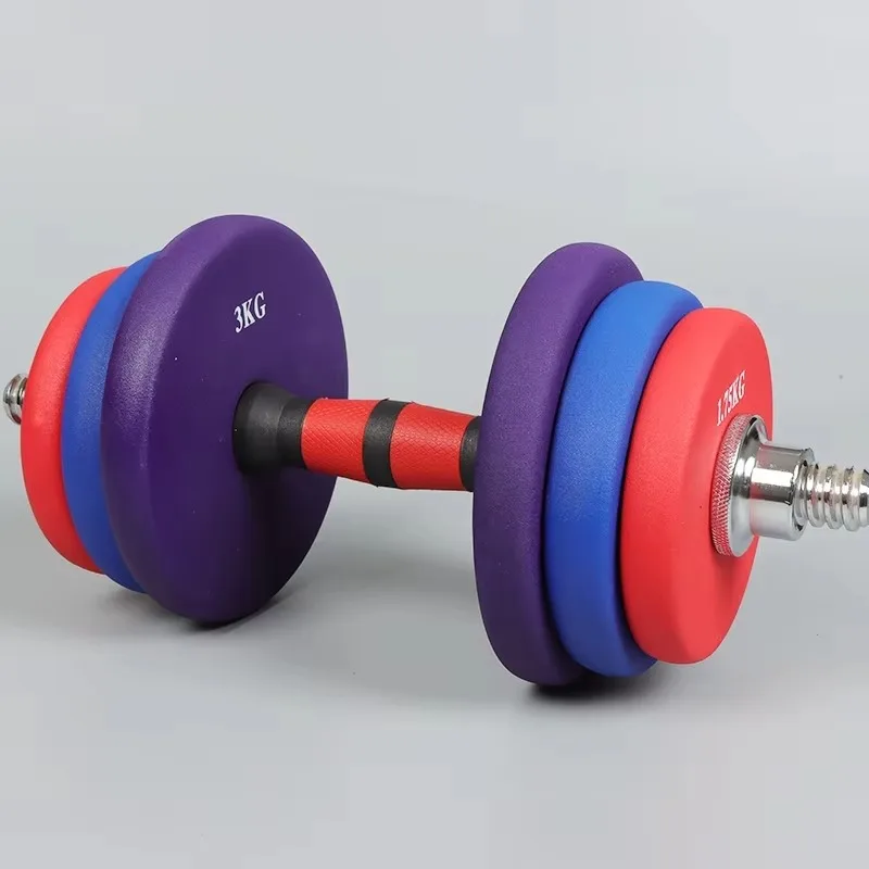 

YTYIN Cast Iron Adjustable Dumbbell Sets PVC Handles Home Fitness Equipment Plastic Dipped Exercise Bodybuilding Electroplating