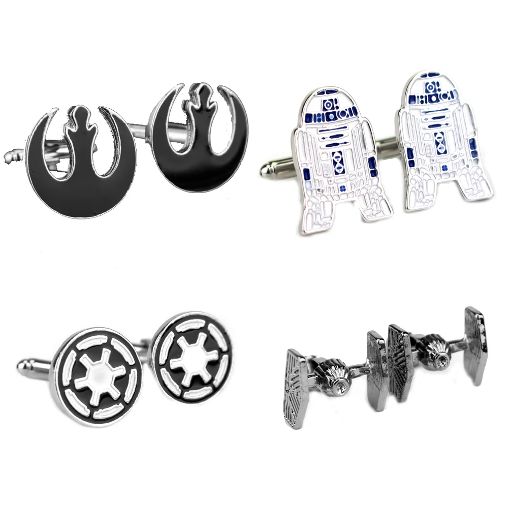 Movie Avengers Superhero Star Wars Collection Cufflinks Men Shirt Cuffs Fashion Cufflink Jewelry Accessories Quality Gift