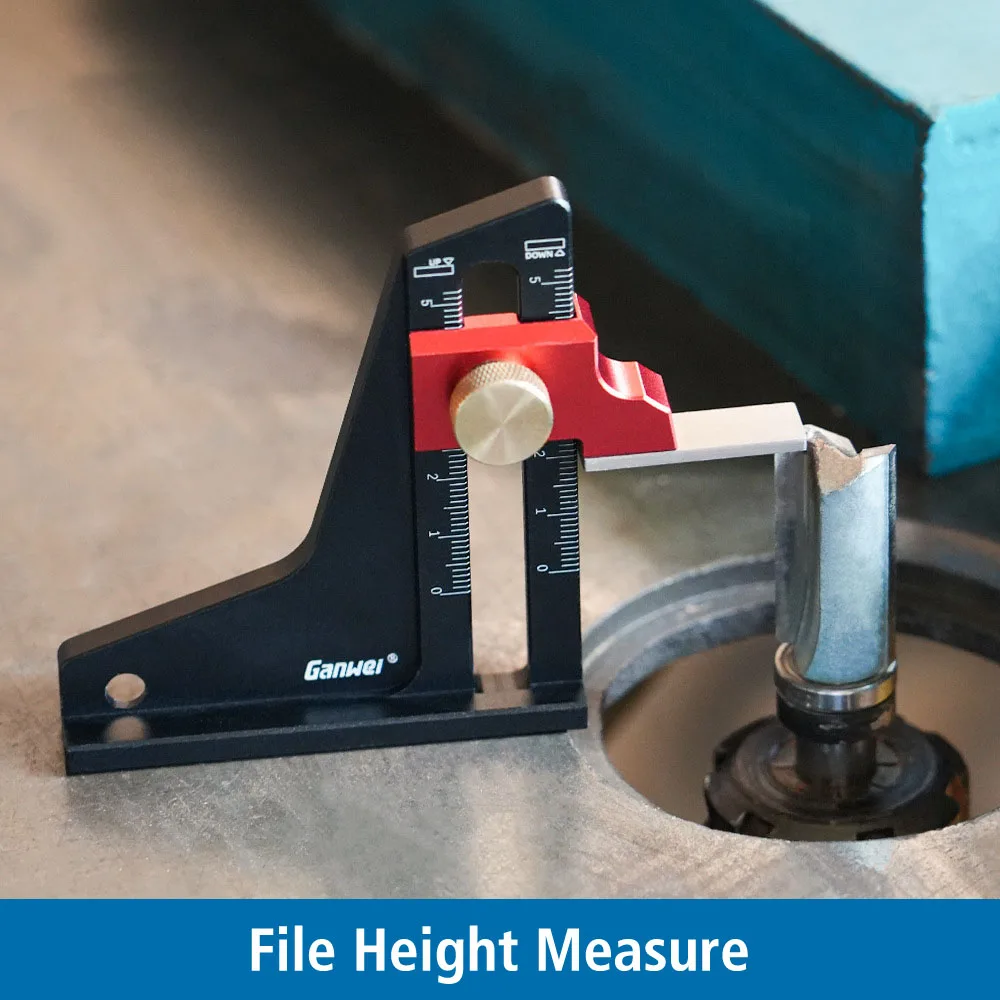 Tablesaw Measurement Tools Height Depth Test Gauge Edge Trimming Device Adjustable Hand Tools 0-5cm Woodworking Ruler Dual Scale