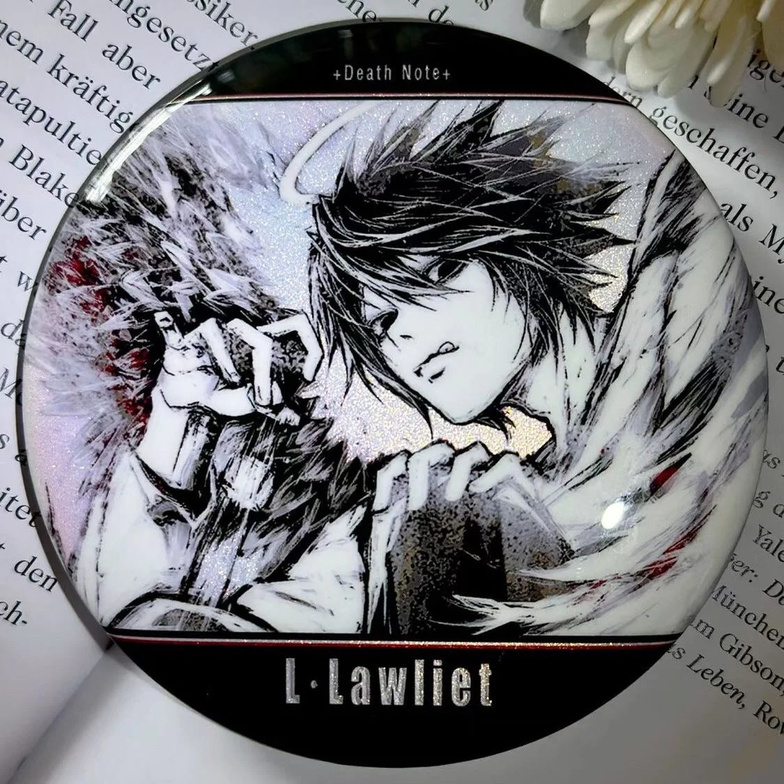 2pcs/set Classic Anime Death Note Tinplate Badge Lawliet Yagami Light Brooches Cosplay Cartoon Badge Backpack Clothes Accessorie