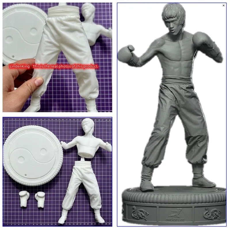 

LindenKing BruceLe Figure 30cm Chinese Kung Fu characters3D White Resin Garage Kits GK Figure The Collections Unassembled A021