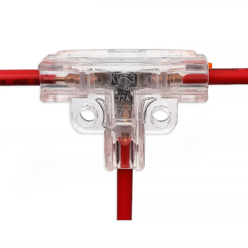 Wire Connector Terminal T-type Distributor Fast Distribution Terminal Transparent Copper Clip Household Main Distributor