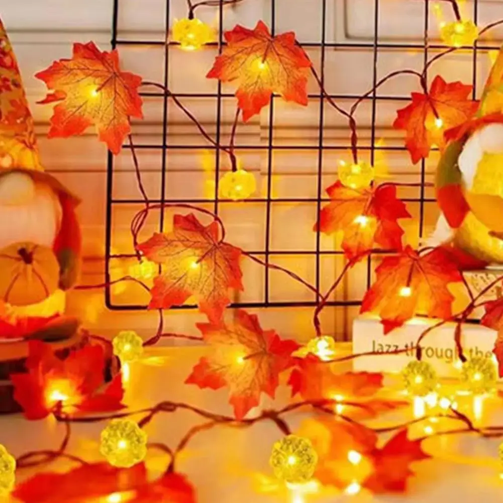150CM LED Maple Leaf String Lights Battery Powered Fairy Lights For Home Party Holiday Arrangement Scene Outdoor Decoration