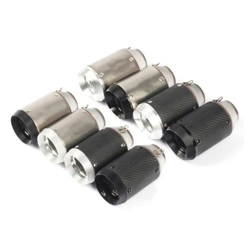Imagen 1 del producto Silenciador de Escape Universal de fibra de carbono CNC para motocicleta, 51mm, sin cordones, para Kawasaki Z900 FZ6 RC390 S1000XR