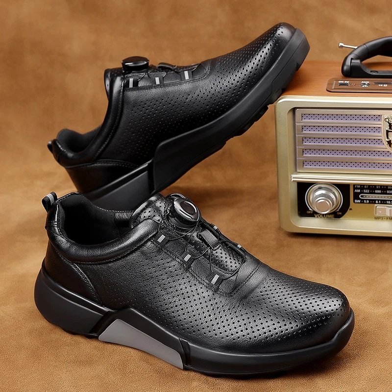 ​ حذاء بدون كعب رجالي جديد لعام 2025 - حذاء رياضي أبيض كلاسيكي، مسامي وممتص للصدمات، مريح خفيف الوزن، متين وغير قابل للانزلاق، عصري