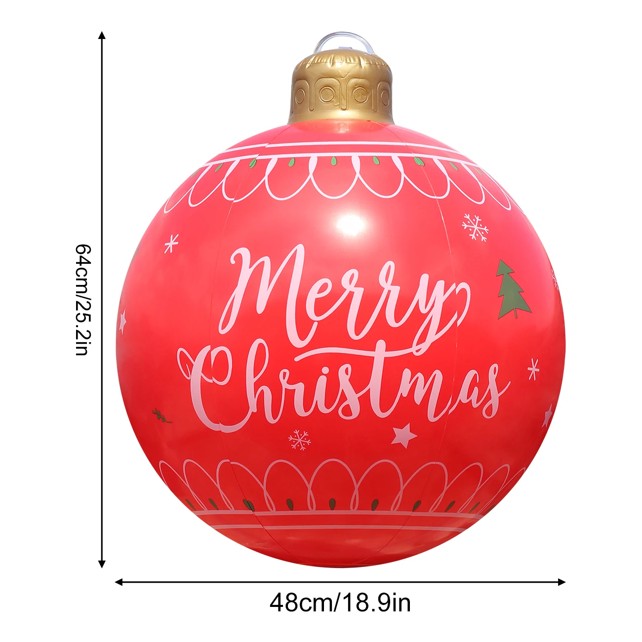 Bola de Navidad inflable, bola decorada grande para exteriores, adornos navideños de Año Nuevo, decoración para patio, césped y porche, 1 ud.