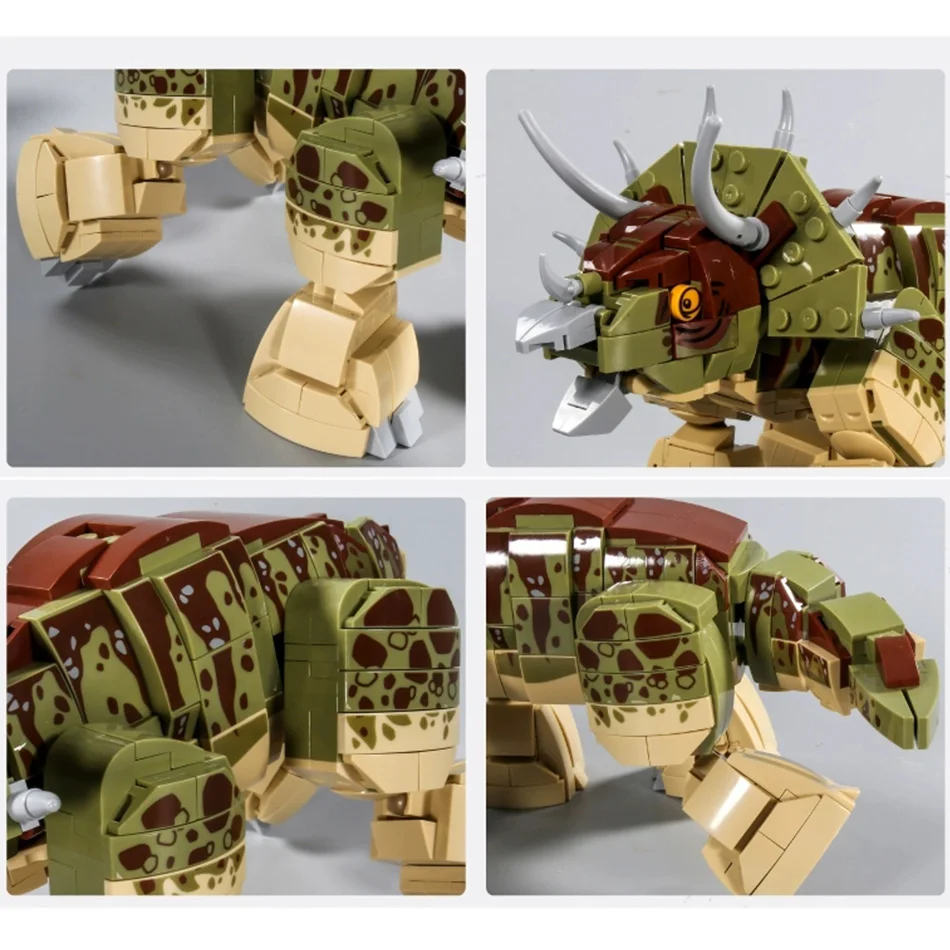 Jurassic Mech Dinosaur Robot Building Blocks City World Park Tyrannosaurus Triceratops Figures Bricks Children Toys Set Gifts