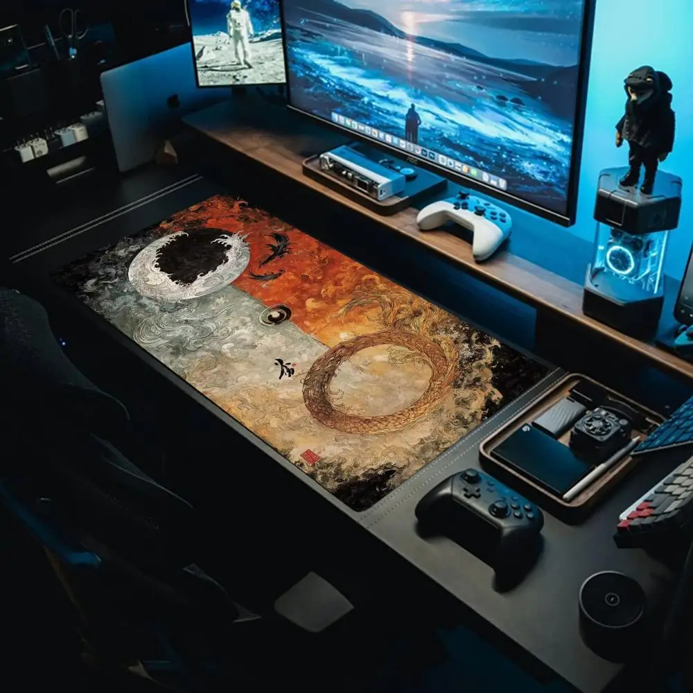 

Longhuan Shanhai large gaming mouse pad keyboard game player rubber anti-wrinkle non-slip bottom office deskMat