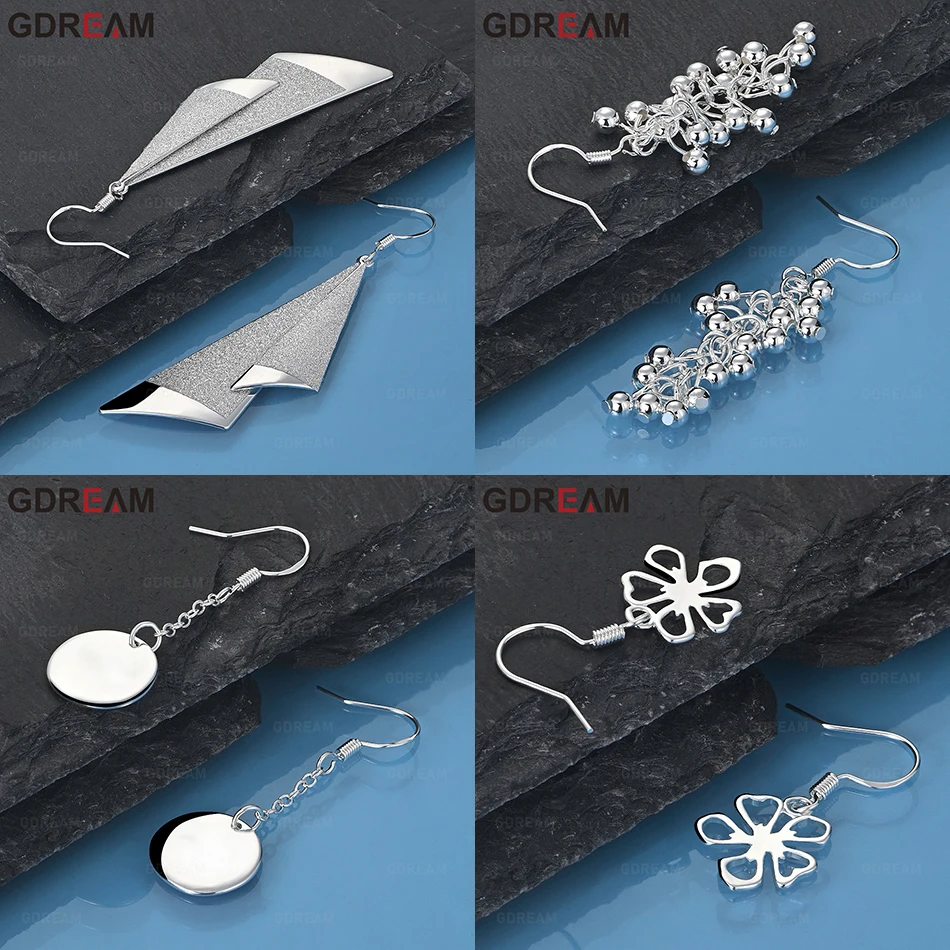 

GDREAM 925 Sterling Silver Smooth Grape Earrings Classic Women's Simple Accessories Party Jewelry