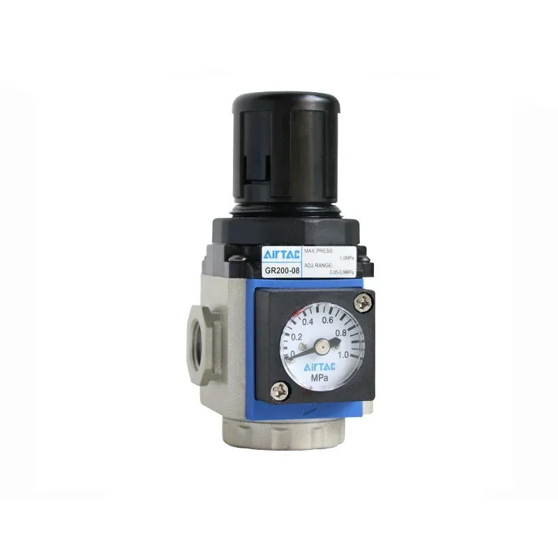 AirTAC Pneumatic Pressure Regulating Valve Filter Valve Aluminum Alloy Standard Pressure Gauge Metal Bracket GR200-06-1