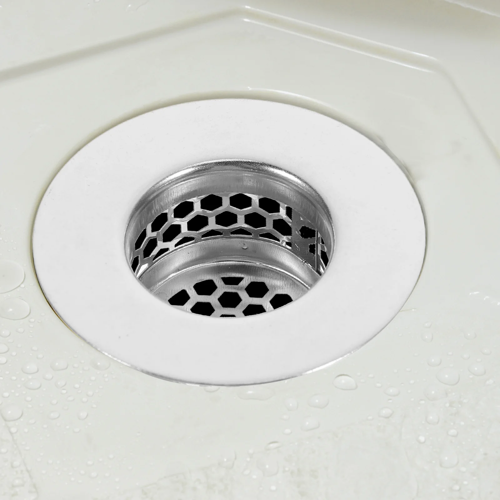 

3pcs Stainless Steel Floor Drain Hair Catcher Bathroom Sink Strainer Smooth Fine Mesh Easy Installation Universal