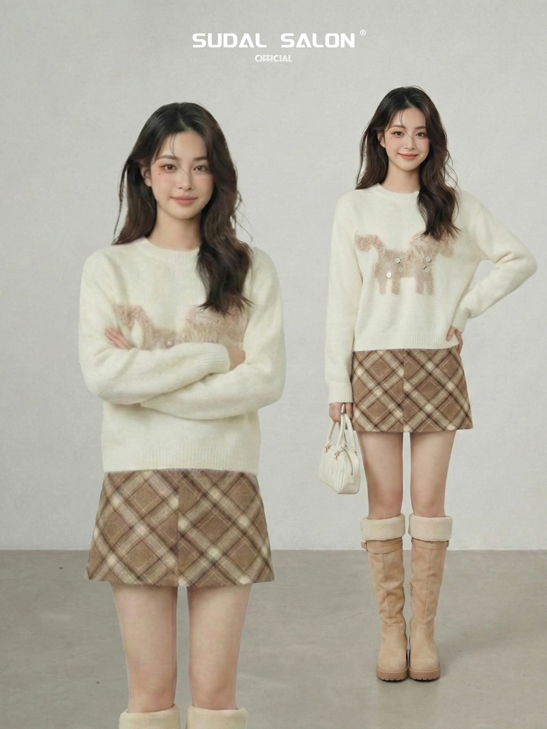 

Spring 2026 New Faion Soft Long Sve Knitted Sweater round Ne iny Sequin Design Casual Sle Women's Top