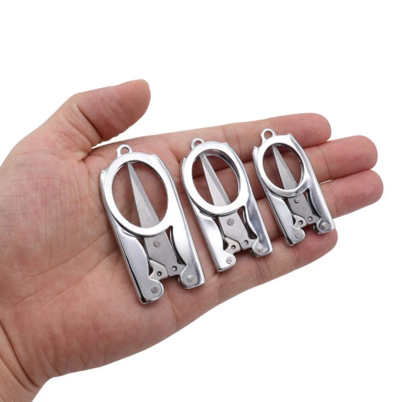 【Nice】Folding Scissors Pocket Travel Small Crafts Sharp Blade Emergency Mini Foldable Travel Embroidery Scissor Thread Tailor