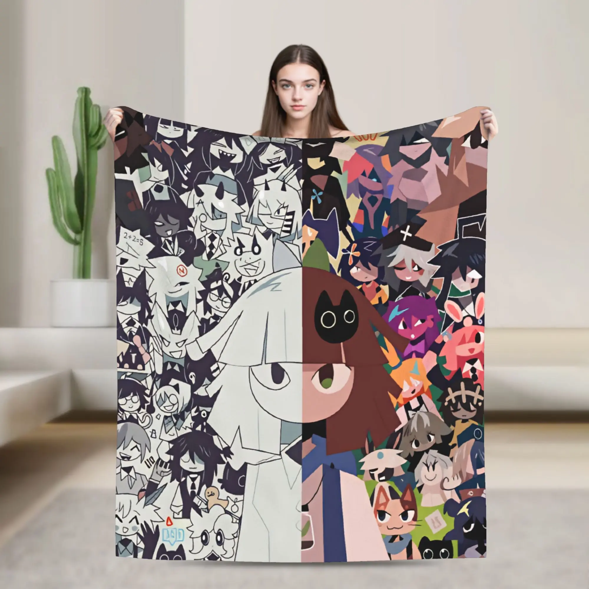 Fundamental Paper Education Anime Soft Blankets  Travel Plush Bedding Throws Print Bedroom Flannel Bedspread Sofa Bed Cover