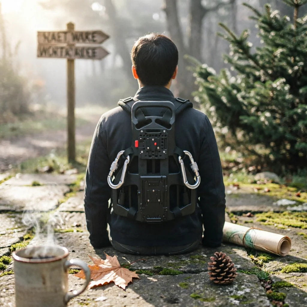 Third-person Camera Backpack Mount Low-profile Lightweight Camera Back Mount Portable Rig for Live Streaming Outdoors