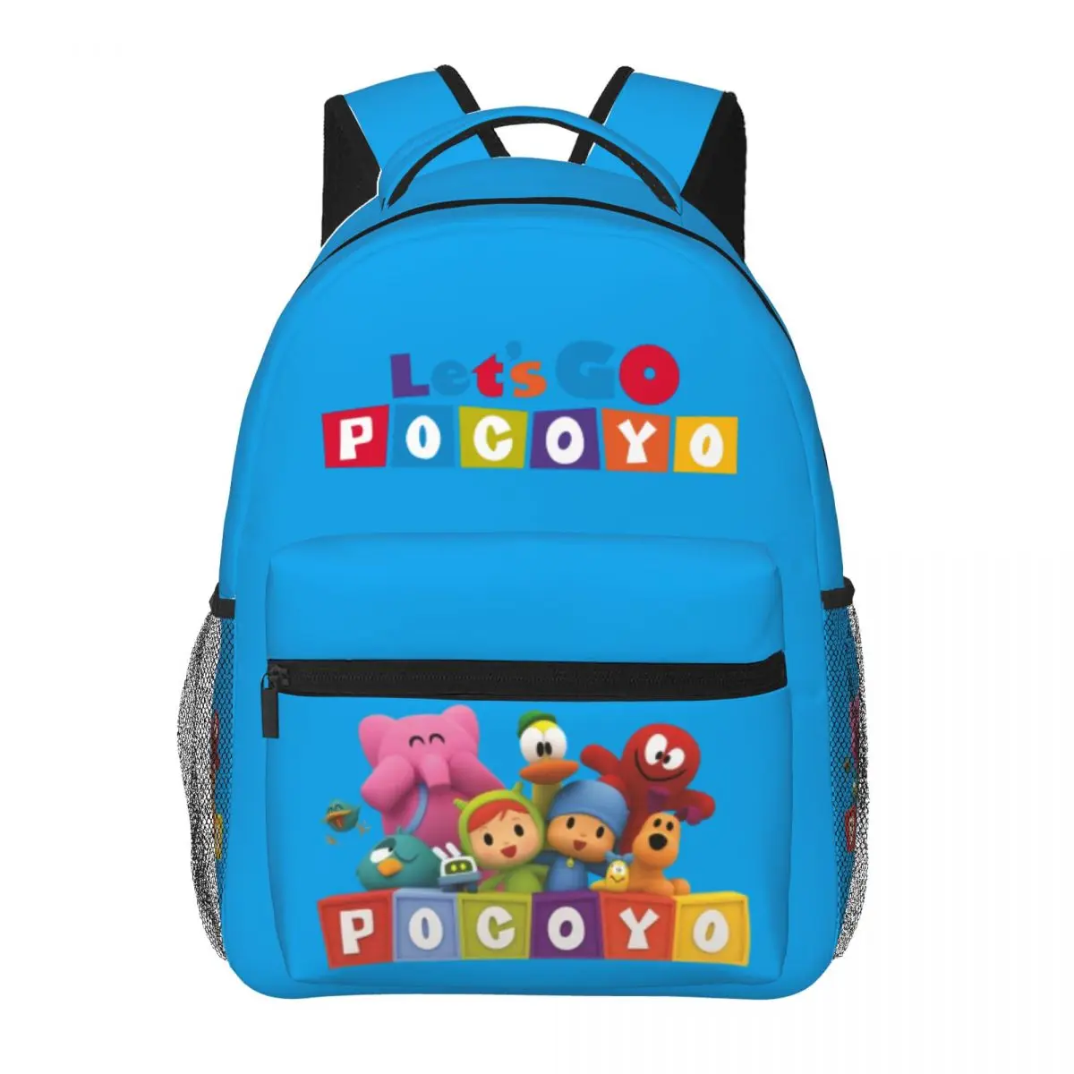 

P-Pocoyo Backpack for Men Women Fashion High School Hiking Travel Daypack College Shoulder Bag Outdoor 16in