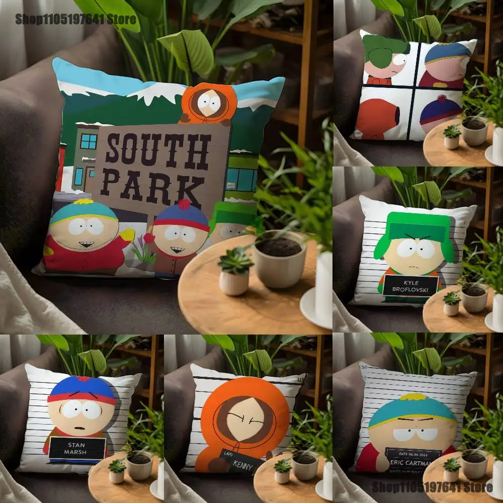 

S-South P-Park-S Cartoon Pillow Case For Sofa Decor Car Office Room Printing Cushion Cover Decorations and Protector