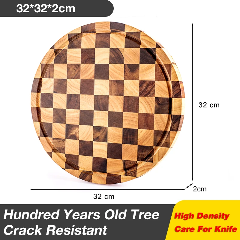 XITUO Acacia wood spelling oak chopping board cutting board solid wood splicing kitchen case board for Kitchen Restaurants Hotel