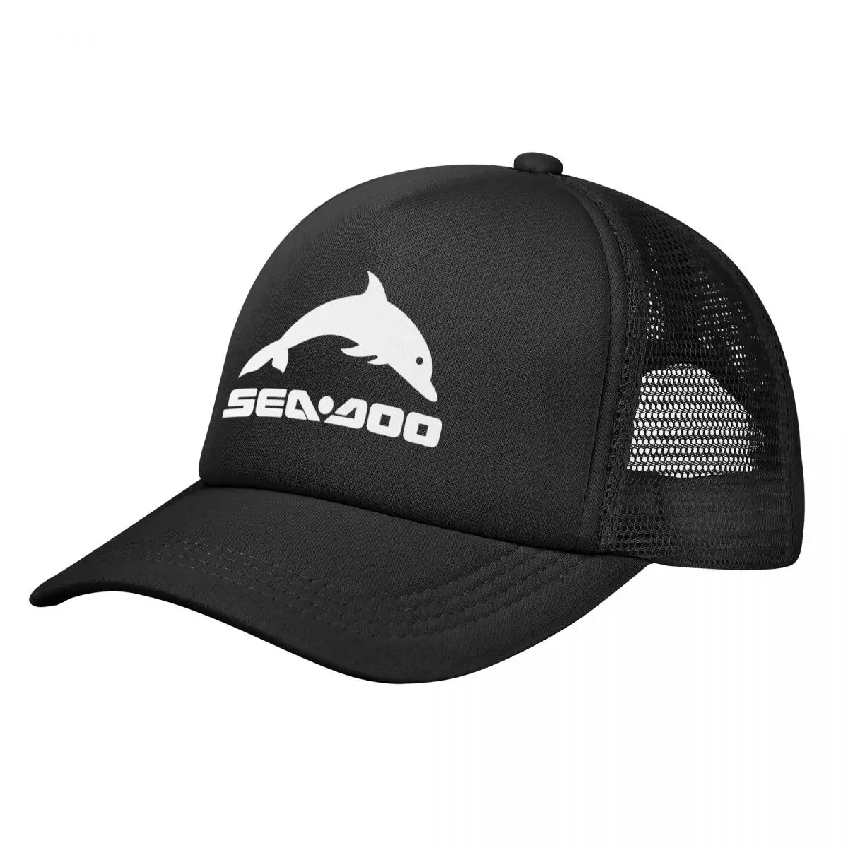 Seadoo Logo Trucker Hat Adult Sport Watercraft Hats Sun Caps Golf Hats Breathable Polyester Mesh Baseball Cap Summer