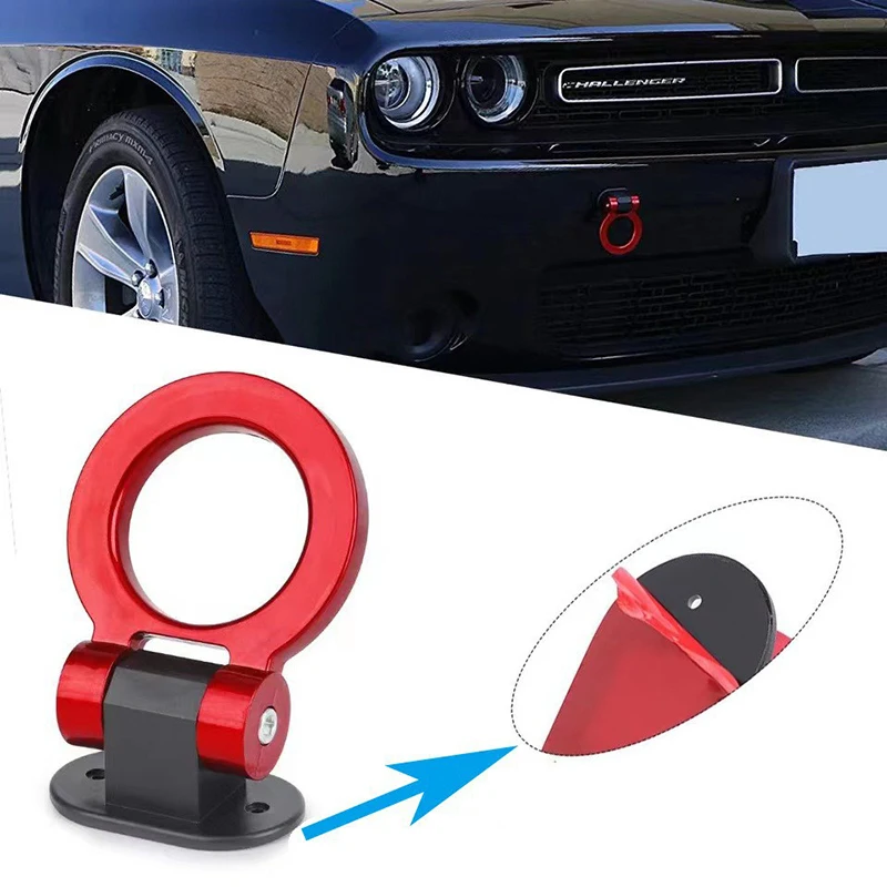 

ABS Car Styling Trailer Hooks Sticker Decoration Car Auto Rear Front Trailer Simulation Racing Ring Vehicle Towing Hook