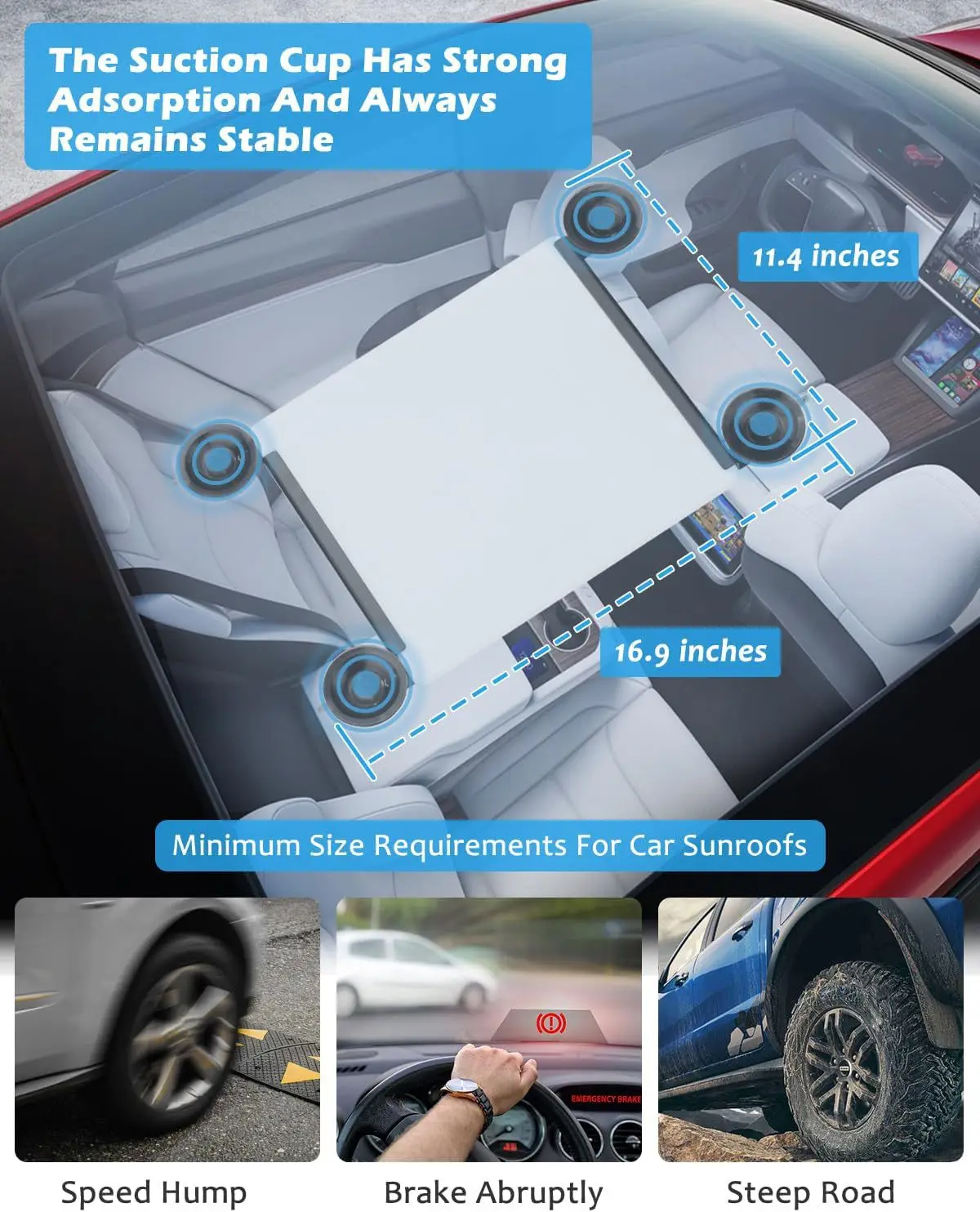 Metall Starlink Mini Schiebedach Saugnapf Montagesatz für Autofenster Starlink Mini Autohalterung Starkes Saugdesign – Detail 4