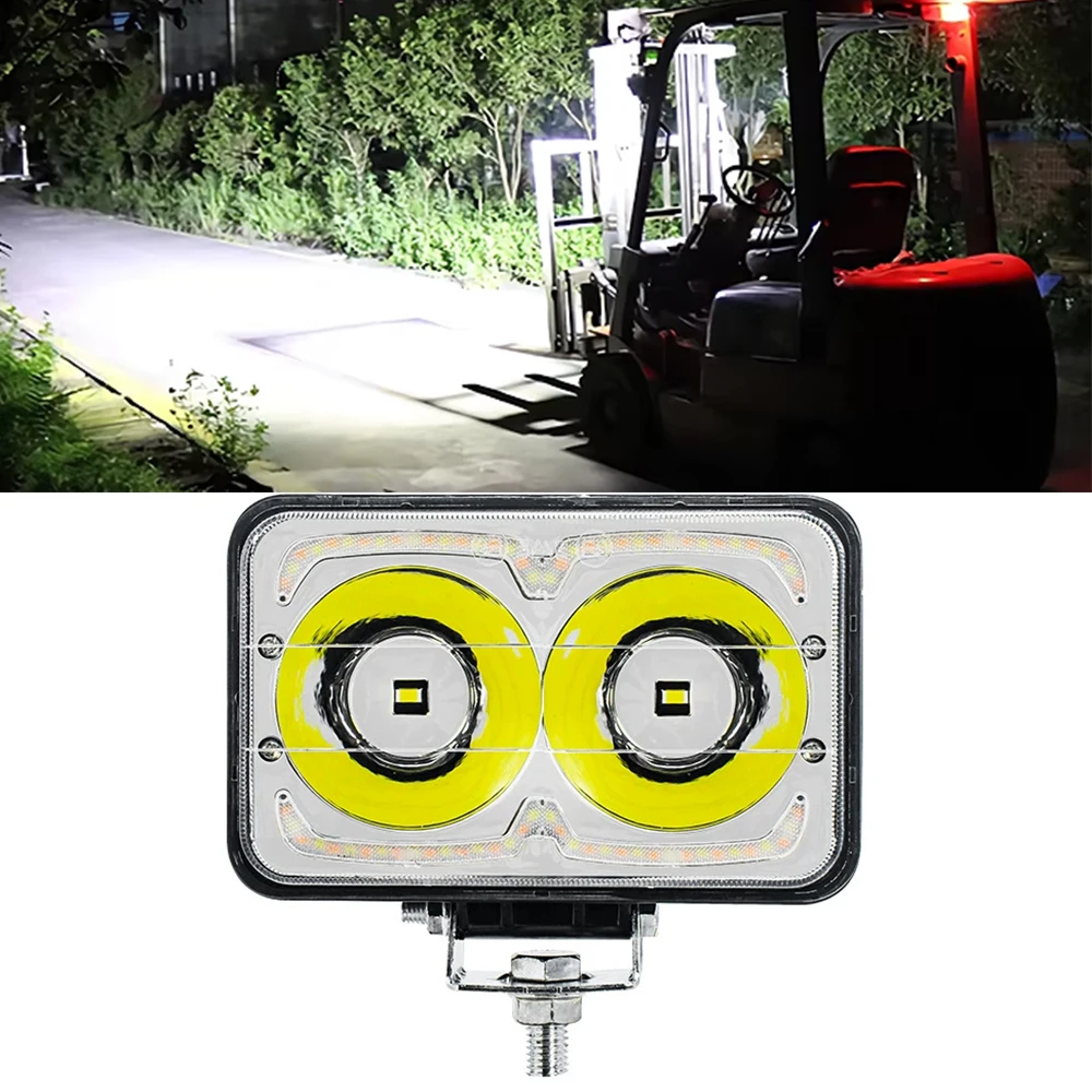 

86 Вт 12 В-60 В фара для грузовика 5 "квадратный светодиодный прожектор 4x4 автомобильный светодиодный прожектор внедорожный вспомогательный свет солнечный свет сигнал