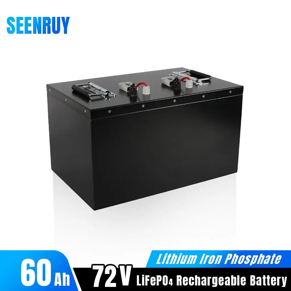 

72V 60Ah Lifepo4 Battery Pack Built-in 50A BMS Optional Bluetooth Deep Cycle for 3500W 2kw Tricycle Scooter Motorcycle +Charger