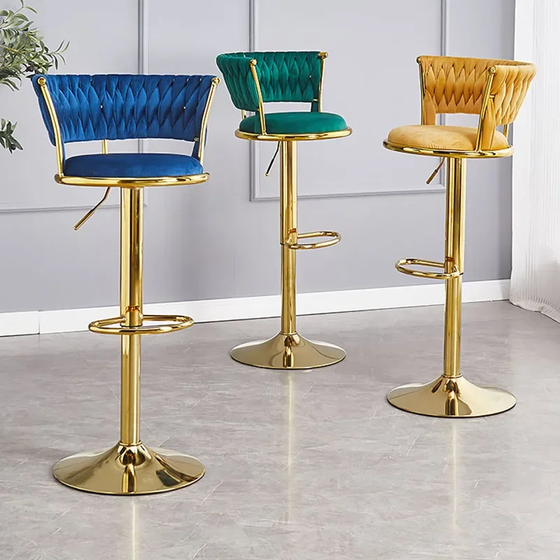 

High Gold Bar Chair Lift Vintage Round European Meta Lwaterproof Torque Chair Aesthetic Chair Owl Bar Stools Stainless Furniture