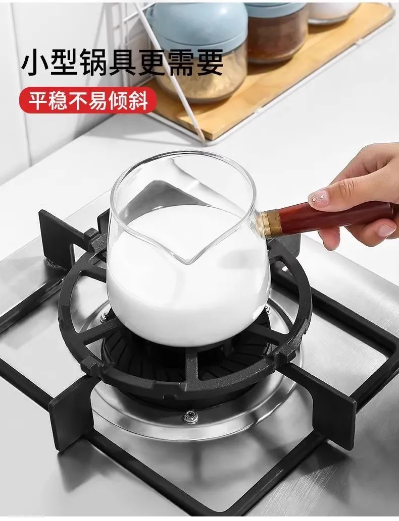 

3Pcs Gas Stove Cast Iron Pan Support Universal Reducer Ring Non-Slip Stand for Small Wok Milk Pot Coffee Pot Burner