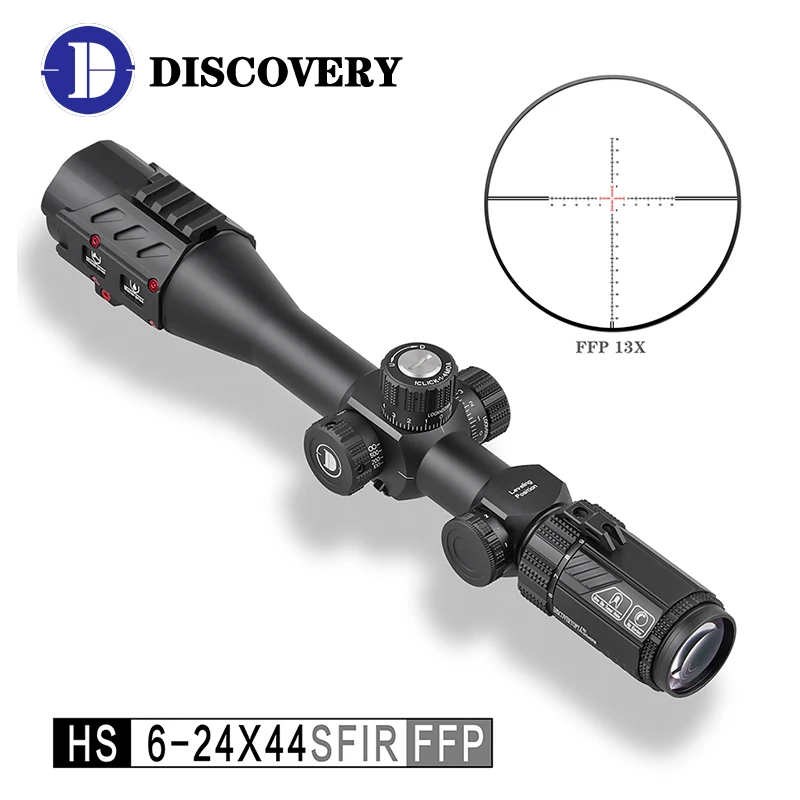 

Discovery HS 6-24X44SFIR-FFP Shockproof Rifle Scope First Focal Plane Hunting Illuminated Scope 30mm Tube Optical Sight