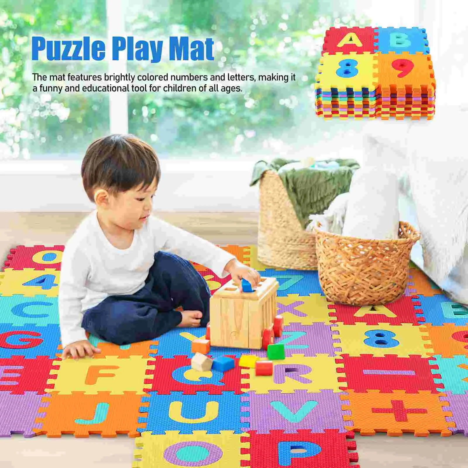 40 Pcs Puzzle Mat Foam Mattress Topper Tiles Play Soft Mats For Floor Baby Eva Kids Newborn