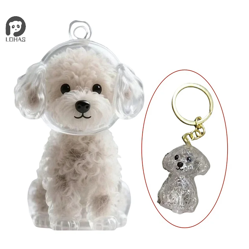 1 unidad de almacenamiento de piel de gato, colgante, bolsa, colgante, almacenamiento de pelo de perro, llavero bonito, joyería, colección de recuerdos, regalo, pareja, llaveros de coche