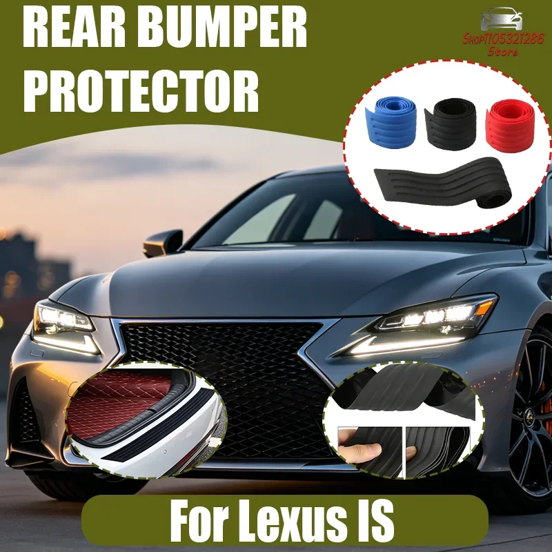 

Sedan Trunk Door Rocker Panel Protector Anti-Scratch Rear Bumper Protection Rubber Insert Pad Trim for Lexus IS