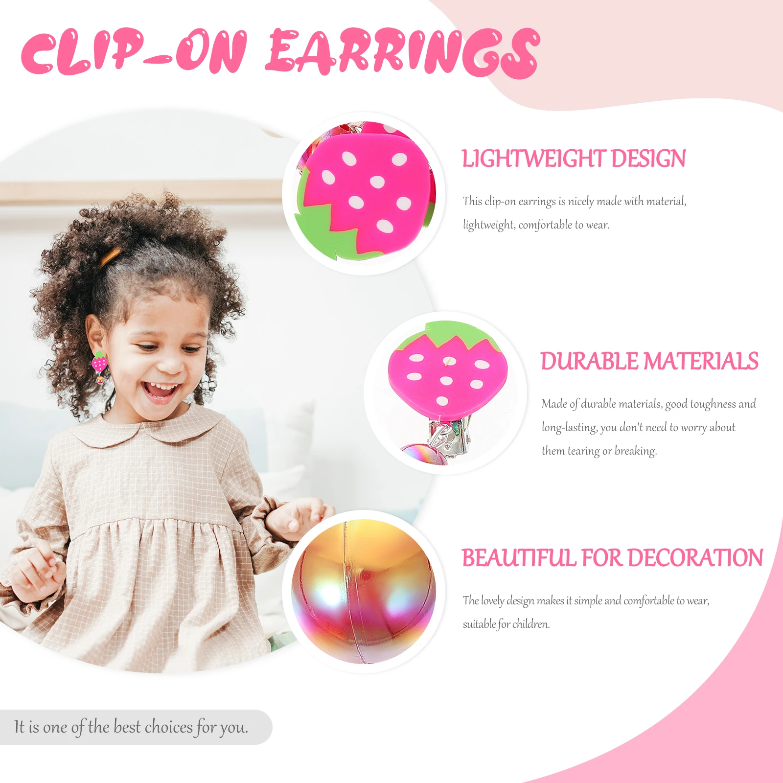 

7 Pairs Tassel Ear Clips Clip-on Earring Earrings for Childrens Personality Drop