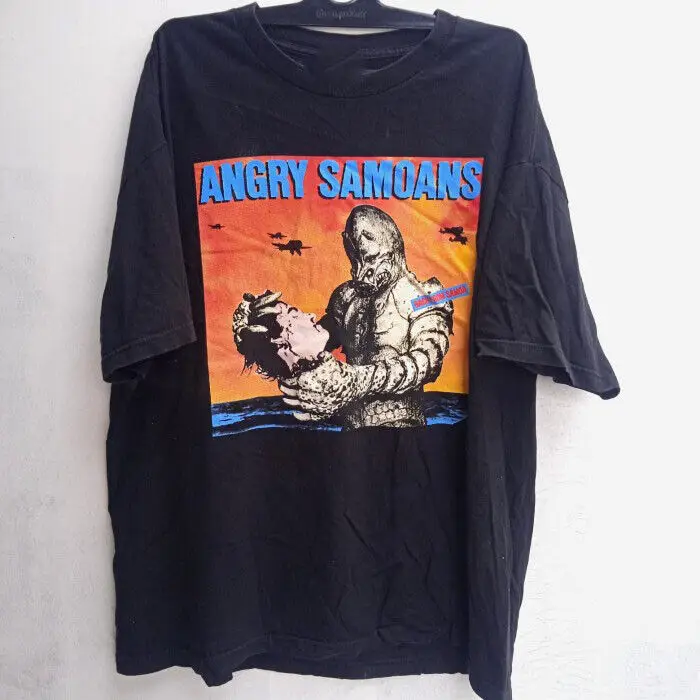 

Vtg Angry Samoans Band Short Sleeve Heavy Cotton Black All Size Shirt